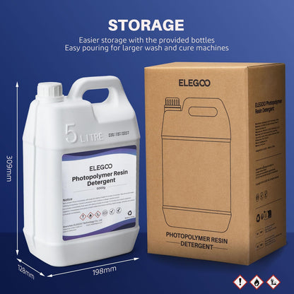 ELEGOO 5KG Photopolymer Resin Detergent, 3D Printer Resin Cleaner