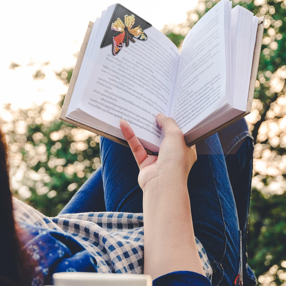 Ireer 12 Pcs Diamond Painting Corner Bookmark Kits 5D DIY Page Book Marks Diamond Art Crafts Bookmarks for Adults Women Graduation Birthday Supplies(Butterfly) Ireer