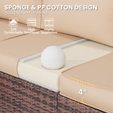 UDPATIO Outdoor Cushions for Patio Furniture, 7-Piece Replacement Cushions for Outdoor Furniture, Patio Cushions Outdoor Sectional Cushions Couch Cushions for 4-seat Patio Conversation Sets (Beige) UDPATIO