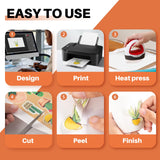 HTVRONT Sublimation Sticker Paper - 20 Pcs Matte White Waterproof Sublimation Stickers HTVRONT