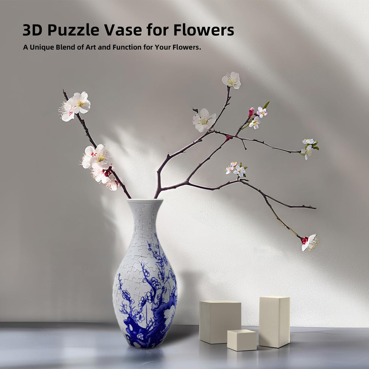 3D Puzzles Vase for Adults, 160 Pieces Puzzle Flower Vase for Home and Office Decor, DIY 4D Jigsaw Vase Arts and Crafts for Kids, Unique Housewarming Gifts for Moms YIZHOR