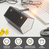 Aubeco Sunglasses Travel Case, Foldable 5 Slot Eyeglass Organizer, Hanging Storage Box for Women and Men Aubeco