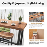 OOIKVCC Farmhouse Bar Table,Rustic Bar Height Table,Counter Height Dining Table,Solid Wood Pub Table,2 in Thick Live Edge Top for Kitchen,Dining,Coffee Bar,or Restaurant(Stool not Included) OOIKVCC