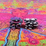 Bgraamiens Puzzle-Zentangle Dragonfly-1000 Pieces Vivid Dragonfly Round Mandala Puzzle Color Challenge Jigsaw Puzzles Bgraamiens