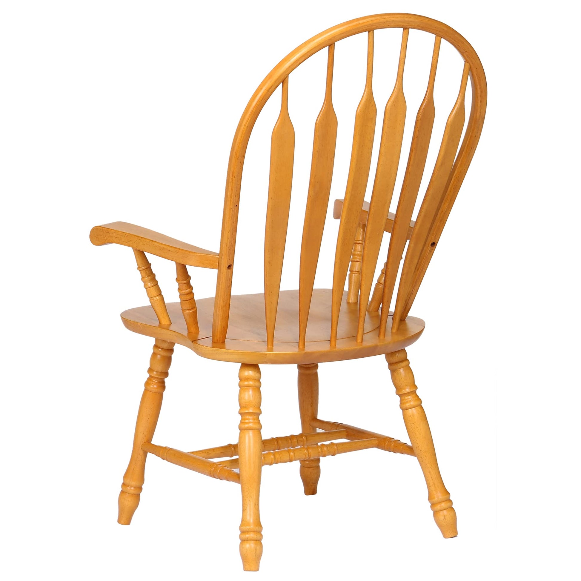 Sunset Trading Comfort Dining Arm Chair, 41", Light Oak - WoodArtSupply