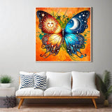 Diamond Painting Kits for Adults Beginners - Butterfly Sun Moon Diamond Art Kits for Adults, Full Drill DIY 5D Diamond Gem Art Dots Painting Crafts Kits for Home Wall Decor 12x12in Meothan