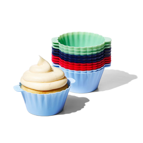 OXO Good Grips Silicone Baking [Cup]s, Pack of 12, Reusable, BPA-Free, Dishwasher Safe, Non-Stick, Food Grade, Cup]cake And Muffin [Liner]s OXO