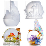 LET’S Resin Crystal Ball Resin Molds, Crystal Orb Decorative Statue Silicone Molds with Mushroom Stand and Bird Figurine,3D Sphere Epoxy Resin Molds for DIY Tabletop Decor, Housewarming Gifts LET'S RESIN