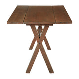 OSP Home Furnishings McKayla Flip-Top Expanding Desk to Dining Table, Distressed Brown Finish OSP Home Furnishings