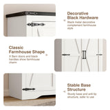 Befrases 72''H Farmhouse Storage Cabinet with Adjustable Shelves, Large Pantry Organize with 2 Barn Doors, Tall Freestanding Cabinet for Kitchen, Bathroom/Garage/Basement/Living/Utility Room, White Befrases