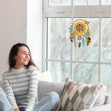Sunflower Dream Catcher Diamond Painting Kit Ornament with Hanging Chain DIY Diamond Art Hanging Pendant Paint by Number Stained Glass Wall Art for Adults Home Wall Decor Gift AiYuanzsh