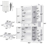 71" Tall Kitchen Cabinet Pantry Storage,Modern Kitchen Hutch Cabinet with Doors and Adjustable Shelves,Large Freestanding Food Pantry with 2 Drawer for Dining Room, Living Room, Hallway,White chartustriable