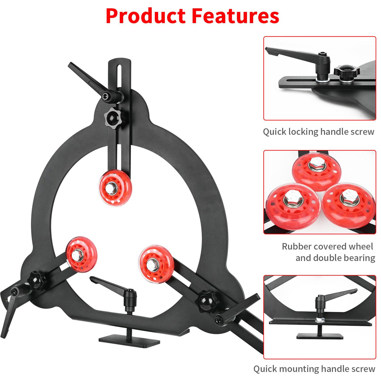Woodturning Steady Rest for 12inch,14inch and 16inch Swing Size Wood Lathe for Spindle Woodturning ZICT ZICT