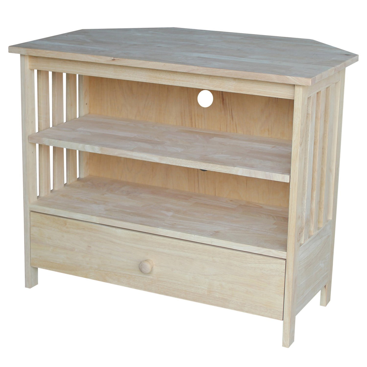 IC International Concepts Mission Corner Entertainment/TV Stand, Espresso IC International Concepts