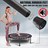 Newan 40'' Silent Fitness Mini Trampoline - Indoor Rebounder for Adults - Best Urban Cardio Jump Fitness Workout Trainer, Covered Bungee Rope System - Max Limit 330 lbs NEWAN