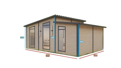 24m2 Modular Wooden House Tiny Home Prefabric Home for Live in