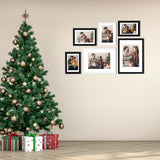 BSRHOME 8x10 Picture Frame Set of 6, Display Pictures 5x7 with Mat or 8x10 Without Mat for Tabletop Display and Wall Mounting, Black BSRHOME