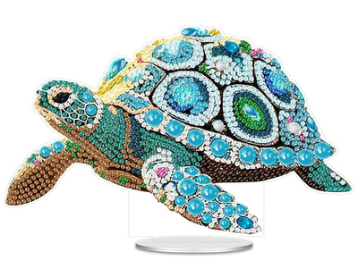 ARPADAMO Diamond Art Tabletop kit for Adult,DIY Diamonds Painting kit,Sea Turtles Diamonds Painting for Adult, 7.8x4.7 inch Acrylic Diamonds Painting Board Kit, Special Crystal Diamond