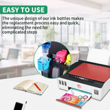 High Capacity Compatible with HP 31 32XL Ink Refill Bottles Set for HP Smart Tank 7301, 7602, 5000, 6001, 5101 5102 Plus 651 551 455 457 450 All-in-One Ink-Tank (5 Bottles: 2BCMY) MOIUK