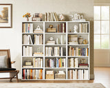 Casaottima 5-Tier Open Bookshelf and Bookcase, Floor Standing Display Storage Shelves for Living Room, Tall Book Shelf for Bedroom, Home Office, Dining Room, White Casaottima
