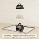 MODCART Silver Bathroom Mirrors for Wall, 55X30 Inch Rounded Rectangle Mirror, Silver Bathroom Vanity Mirror, Metal Framed Wall-Mounted Mirror（Horizontally or Vertically, Tempered Glass MODCART