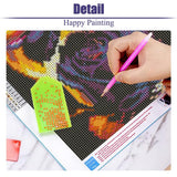 nekpiahu SkullFlower Diamond Art Painting Kits for Adults,Flowers Diamond Painting Kits for Beginners 5D Skull Full Drill Diamond Dots,Fire Gem Art Crafts for Adults Wall Decor 12x16inch nekpiahu