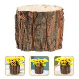 Bark Planter Pot 2pcs Wood Bark Flower Pot Natural Log Succulent Planter Flower Pots for Indoor Plants Rustic Tree Stump Plant Pot Farmhouse Flower Bucket for Home Art Decor ARTIBETTER