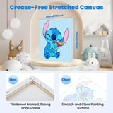 KOJEFCV 4 Pack Cartoon Paint by Number for Kids with Wooden Frame-Paint by Numbers for Kids Ages 4-8-12, DIY Paints with Numbers Easy Acrylic Oil Painting Kits for Home Wall Decor (8X8inch) KOJEFCV