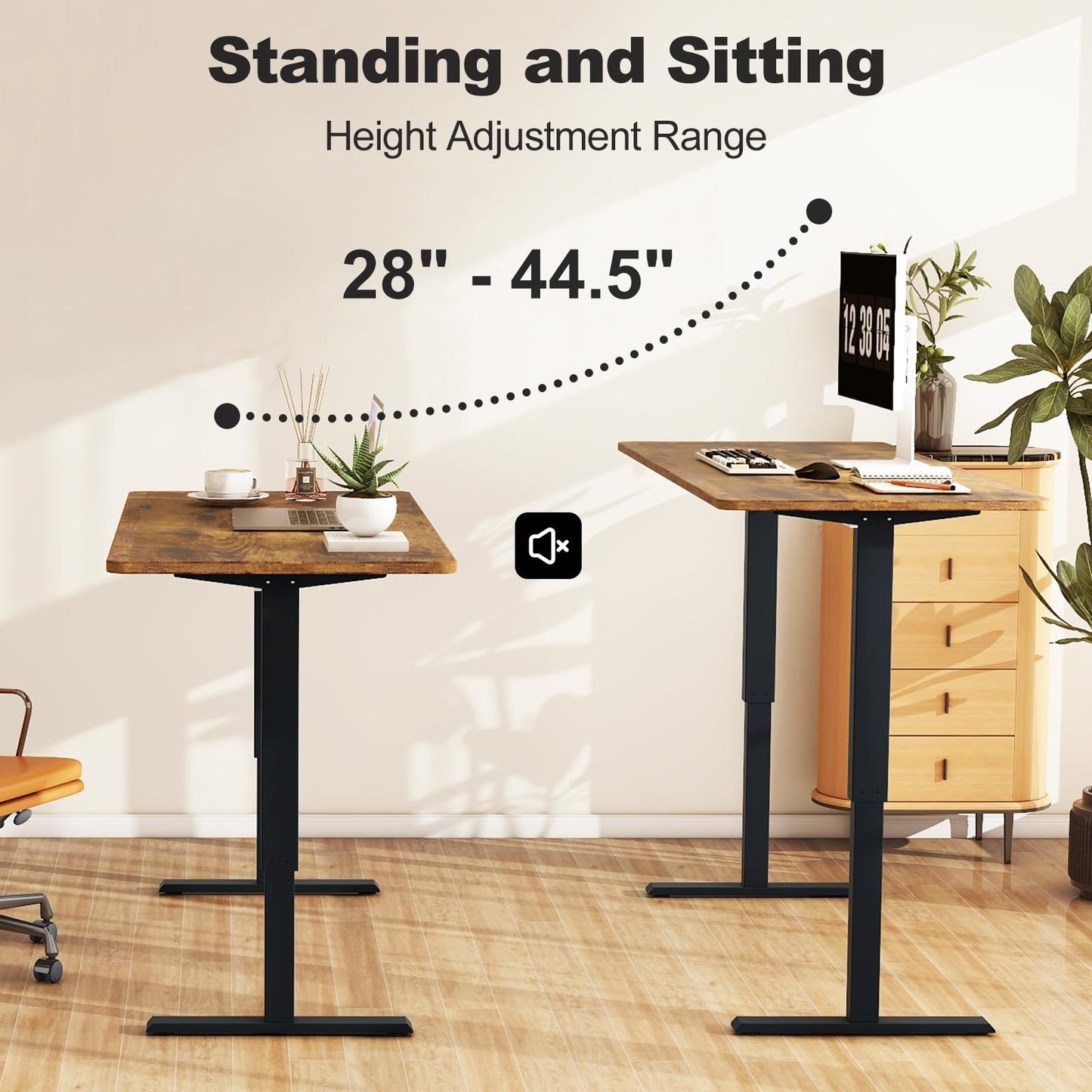 Win Up Time Standing Desk Frame - Standing Desk Legs, Adjustable Desk Frame, Sit Stand Desk Frame, Smart Controller System for 48''-70'' Desk Top,DIY Workstation (Black Frame Only) - WoodArtSupply