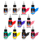 Ovaga Airbrush Paint Set, 11 Colors (20 ml/0.7 oz), Ready to Spray, Opaque & Neon, Water-Based Acrylic Kit for Artists & Hobbyists Ovaga