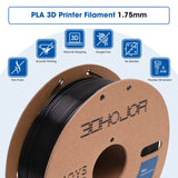 3DHoJor PLA Filament 1.75mm,3D Printing Filament High Speed,1kg*4 Bundle Cardboard Spool, Fit Most FDM 3D Printer,Dimensional Accuracy +/- 0.03 mm,Vacuum Packaging-Black+White 4Pack 3DHoJor