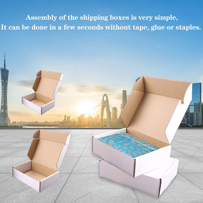 Shipping Boxes, 9"x6"x4" Which is Anti-Impact Come with Exquisite Sealing Label.Suitable E-Commerce Packaging, Shipping Packaging.