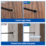 Muzata 100 Pack 1/8" Black Cable Railing Protector Sleeves T316 Stainless Steel Protective Sleeves Deck Cable Railing Hardware Kit for Wood Posts CR13 Muzata