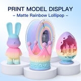 RAMBERY 3D Printer Filament Bundle Matte PLA Filament Fast Color Change Toughness Upgraded 3D Printing Filament, 1.75mm 1kg(2.2lb), Matte Rainbow Lollipop RAMBERY