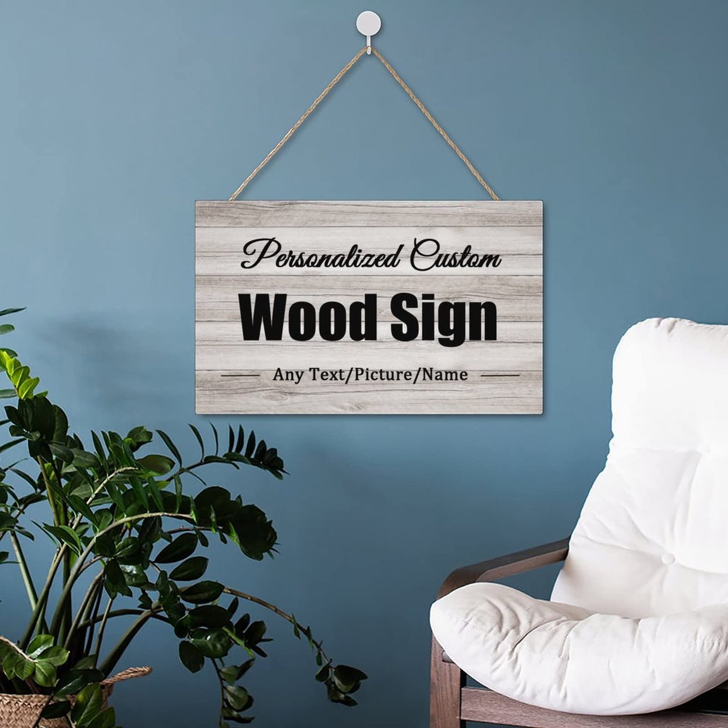 Custom Rustic Wood Sign Personalized Wooden Hang Wall Art Home Decor for Outdoor Family Name Wedding Anniversary Welcome Sign Housewarming Gifts 9.8"X15.7"(25x40cm) - WoodArtSupply