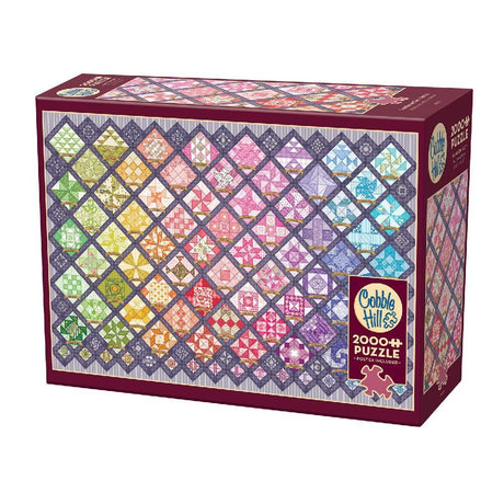 Cobble Hill 2000 Piece Puzzle - Four Square Quilt Blocks - Sample Poster Included Cobble Hill Puzzle Company Ltd.