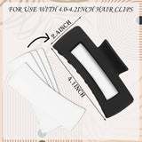 Yuxung 12 Pcs Hair Claw Clips Cover Sublimation Blanks with 6 Pcs Hair Claw Clips Sublimation Hair Claw Clips Cover Blanks 4" 4.1" 4.2", PU Leather for Hair Clips and Claw Clips (Neutral Color) Yuxung