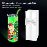 FASTSUB Glow in the Dark Sublimation Tumblers 20 oz Blank Bulk Luminous Cups Straight Stainless Steel Double Wall Vacuum Insulated with Lids and Straws for Tumbler Heat Press White Turn Green 6 Pack FASTSUB