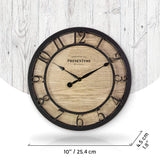 Presentime & Co 10" Farmhouse Series Wall Clock, Cottage Style, Vintage Design, Oil Rubbed Bronze Presentime