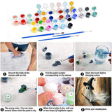 6 Packs Ghost Paint by Number for Adults Unframed,Halloween DIY Adult Painting by Numbers Kits on Canvas,Easy Acrylic Ghost Paint Kit Beginners for Home Decor 12x16 Inch Canrichshop