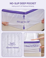 ChiXpace Dual Layer 4 Inch Memory Foam Mattress Topper Queen - 2 Inch Gel Memory Foam and 2 Inch Pillow Top Mattress Pad, 7-Zone Egg Crate Mattress Topper ChiXpace