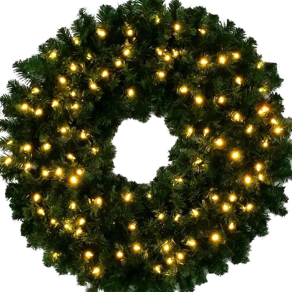 3 Foot (36") Color Changing LED Christmas Wreath - 150 Lights - Indoor - Outdoor - Commercial Grade