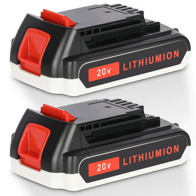 JYJZPB 2 Packs 3000mAh Replace Battery Compatible for Black and Decker 20V Lithium Battery LB20 LBX20, for BLACK+DECKER LBXR20 Decker Battery for Black & Decker 20 Volt MAX Cordless Tools