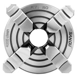 4 Jaw Lathe Chuck, Metal Lathe Chuck Independent with Reversible Jaw K72-80 Turning Machine Replacement Parts 4000r/min Hilitand