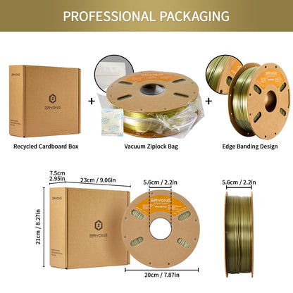 ERYONE Ultra Silk PLA Filament for 3D Printer, 1.75mm +/- 0.03mm, 1kg (2.2LBS)/Spool, Ultra Silk Bronze - WoodArtSupply