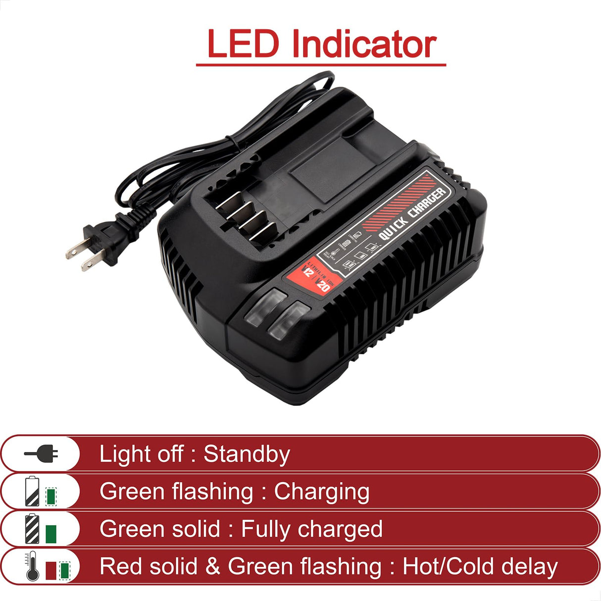 20V Max Battery Charger Replacement for Craftsman CMCB104,Compatible with Lithium Batteries CMCB101 CMCB204 CMCB202 CMCB201 CMCB209 CMCB205 CMCB102 CMCB100 Tueddur