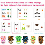 Jucoan 12 Pack Hand Puppet Making Kits for Kids, Felt Animals Sock Puppet Supplies Kit,Making Your Own Puppets Kits Art Craft Toy for Storytelling Role Play Classroom Party, Gift for Girls Boys Jucoan