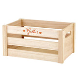 Storage Boxes - Heartfelt Collection - Set of 2 Farmhouse Style Nesting Wood Storage Crates, Small and Large, Grateful Heartfelt Collection