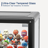 Ryoko Glass Display Cabinet with LED Light, Adjustable 3-Shelf Shelves, Curio Cabinets Metal Storage Display Case for Living Room Bedroom Office (Dark Grey) Ryoko