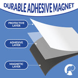 Business Card Magnets Pack of 100 – Customize with Peel and Stick Adhesive Magnet to Create Personalized Magnetic Business Cards as Promotional Items - Essential Large, Mid and Small Business Supplies labphant